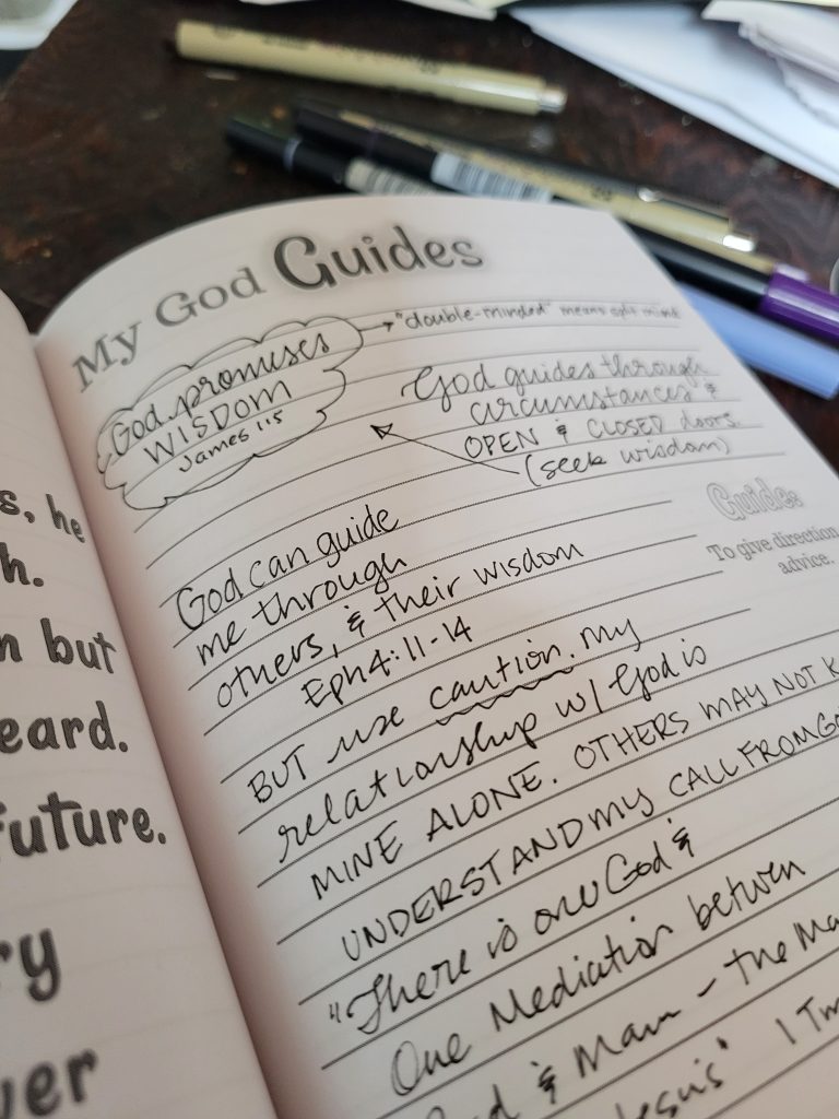 Knowing My God Guided Bible Study Journal Sample Page